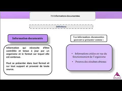 Informations documentées | Online Learning Platform of Afflatus ...